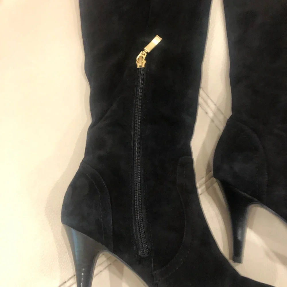 Guess Women’s Over-the-Knee Bolim Suede Boots Faux Fur Trim Size 7.5